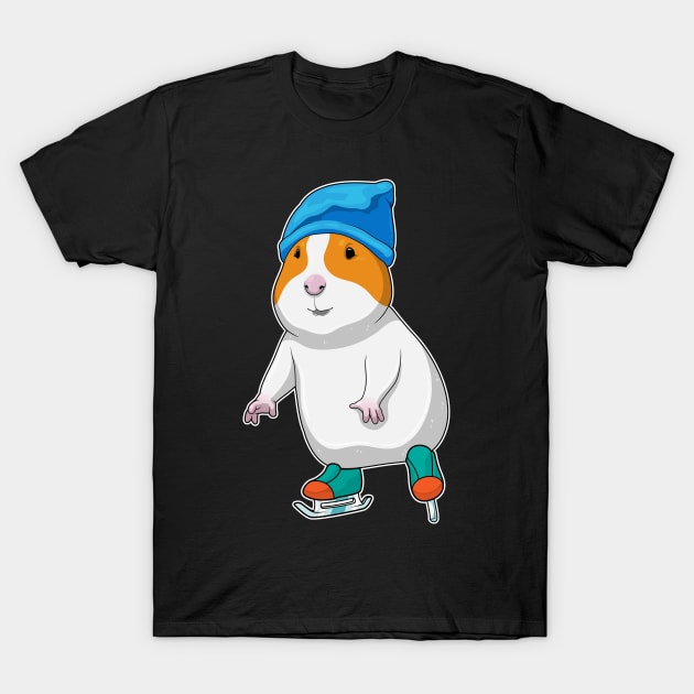 Hamster Ice skating Ice skates T-Shirt by Markus Schnabel